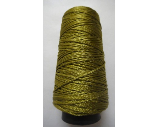 DARK OLIVE (GREEN) Viscose Rayon Cord Dori Thread Yarn - For Embroidery Crochet Knitting Lace Jewelry - 170+ Yards - 70+ Grams